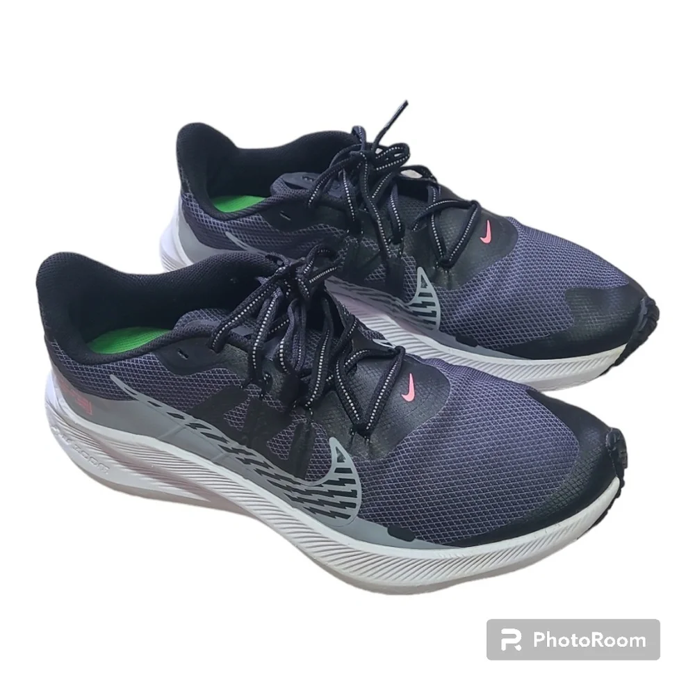 Nike Air Zoom Winflo 7 Shield Running Shoes Obsidian Mist Black Men's Size 10 - Picture 2 of 13